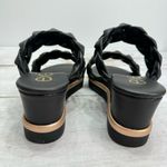 exe Ipanema Black Woven Faux Leather Wedge Heel Platform Sandals Y2K Style NEW Size 5.5 Photo 4