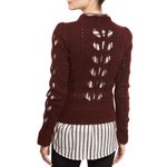 Isabel Marant Ilia Cut Out Alpaca and Mohair Blend Bordeaux Sweater Size 38 Photo 1