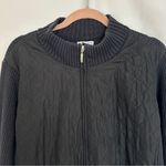Croft & Barrow Black Zip Up Quilted Sweater Cardigan Jacket Womens Size 2X Photo 1