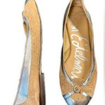 Sam Edelman  Ballet Flats Sz 7 Silver Leather & Tan Suede Upper Photo 0
