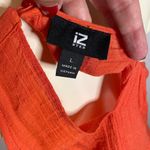 Iz Byer Women’s  Orange Halter Top w/ Embellished Collar Size Large Photo 3