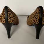 BP Peep Toe Heels Leopard Calf Hair Peekaboo 11 Photo 4