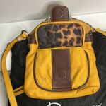 B. Makowsky Yellow and Brown cheetah print interior Crossbody purse w/dust bag Photo 5