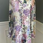 ZARA  floral linen blend long sleeve mini dress Medium Photo 0