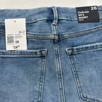 Forever 21 NWT Jean Shorts 26 Womens Curved 90s High Rise Raw Hem Faded Light Photo 2