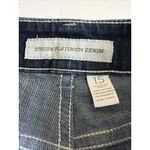 Chico's 1.5 size10 Rhinestone Denim Jeans Platinum Y2K party embellished bling Photo 8