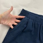 Briggs New York Washed Navy Linen Blend Wide Leg Lounge Pant L Photo 2