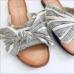 Dolce Vita Parin Striped Oversize Bow Sandals White Size 8.5 Photo 2