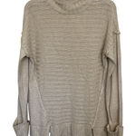 Wool Blend Chunky Knit Sweater Size Medium Fisherman Preppy Neutral Cozy Boho Photo 0