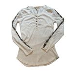 Dylan NWT,  Long Sleeve Thermal Tunic Tee with Beaded sleeve accent, Sz M Photo 10