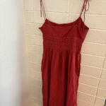 ZARA  straps red midi maxi dress with pockets Photo 7