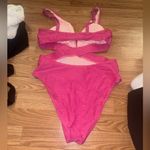 Cupshe  X JoJo Fuchsia Plunging Cutout One-Piece Swimsuit Size Large Photo 6