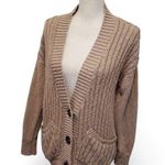 SO Cozy Tan Knit Cardigan Sweater Photo 0