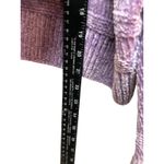 SO Purple Chenille V Neck Cropped Sweater Women's XL Ribbed Texture Photo 4