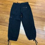 CLIO Cargo Pants Womens Size 10 Black Drawstring Waist Y2K Pockets‎ Cotton Blend Photo 3