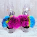 Cape Robbin Dolls kill  night of my life fluffy clear platform heels size 8 Photo 4