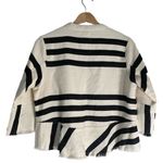 dRA Los Angeles Black White Striped Open Cropped Cardigan Jacket Textured Small Photo 2