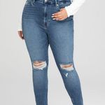 Good American  Good Waist Crop Raw Edge High Rise Skinny Jeans Plus Size 22 NWT Photo 0