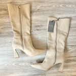 Vince Camuto Knee High Suede Pointed Toe Boots Tressara in Tan Size 9.5 NWT Photo 0