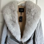 Maje Galaxyru Double Faced Coat with Gray Fur- NWT size medium Photo 5