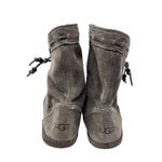 UGG  Western Boho Suede Mid Calf Boots Moccasins Round Toe Black Size 6 Photo 3