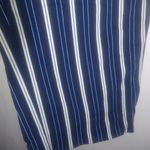 Briggs New York Briggs 18 30x22 Summer Striped Crop Pants Plus in Navy White Photo 1