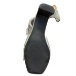 A New Day Silver Metallic Padded Slide Sandals Heels Size 8 Photo 1