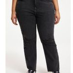 Good American NWT  Distressed Raw Hem Straight Leg Nico Jeans Women's Black 4/27 Photo 1