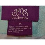 JDS COLLECTION Green Leather Chevron Pattern Jacket Photo 2