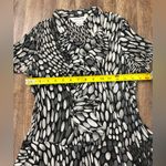 Allison Taylor  Black White Short Sleeve Ruffle V-Neck Top Small Business Work Photo 4