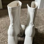 Princess Polly White Sock Heeled Boots Photo 2