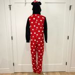 Disney  Minnie Mouse Women’s Onesie Pajamas Medium Jumpsuit Red Polka Dot Costume Photo 2