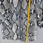 Diane Von Furstenberg ‎ Jacket 6 Gray Snake Print Sally Moto Career Trench Blazer Photo 9
