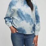Gap New Maternity Blue Tie Dye Crewneck Sweatshirt Size M Photo 3