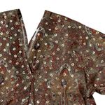 Atelier JAD Vintage Sheer Coverup Maxi Dress Brown Paisley Boho Size Medium Photo 3