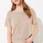 Loft New!  Shimmer Dolman Sweater Tee, color:‎ Rose Gold Photo 0