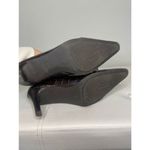 Lauren Ralph Paulette Alligator Croc Safari Brown Heels Sz 6 B Gold Buckle Logo Photo 5