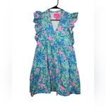 Lilly Pulitzer  Aldena Floral Ruffle A Line Mini Dress Sz Small Photo 1