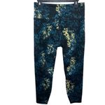 Balance Collection deep teal floral stamp high waist leggings size XL Photo 1