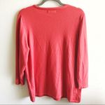 Buffalo David Bitton Sweater Coral Pointelle 3/4 Sleeves Knit Sweater Sz XL EUC Photo 9