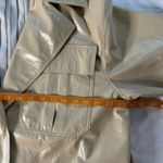 Frankie Shop Size S Cream Faux Leather PVC Jacket Boxy Oversized Button Front Tan Photo 11