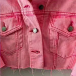 Urban Outfitters NWT  BDG Carissa Cropped Denim Trucker Jacket ~ Hot/Neon Pink~M Photo 6