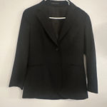 Theory Gabe Blazer Jacket Black One Button 4 Stretch Wool Classic Photo 0