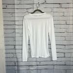 Nordstrom Signature White Modal-Poly Long Sleeve Crew Top Women’s M Minimalist Photo 10