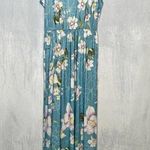 Maxi Dress Sleeveless Racerback Light Blue Floral New M Size M Photo 0