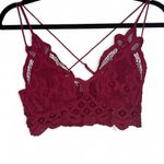 Free People  size small Burgundy lace bralette top with open back Photo 0