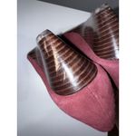 Coach Rianna Women's Wedge Heels Size 7.5 Signature Suede Red Burgundy Bow J Photo 7