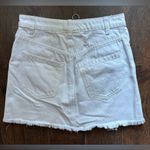 We The Free By Free People Women's Zip It Up Mini Denim Skirt White Photo 5