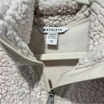 Athleta  Cloud Fleece Sweatshirt Bone Size 1X Pullover Jacket Quarter Zip Cream Photo 3