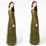 WHIT Willa Tiered Ruffle Maxi Dress Yellow Size 2 Photo 1